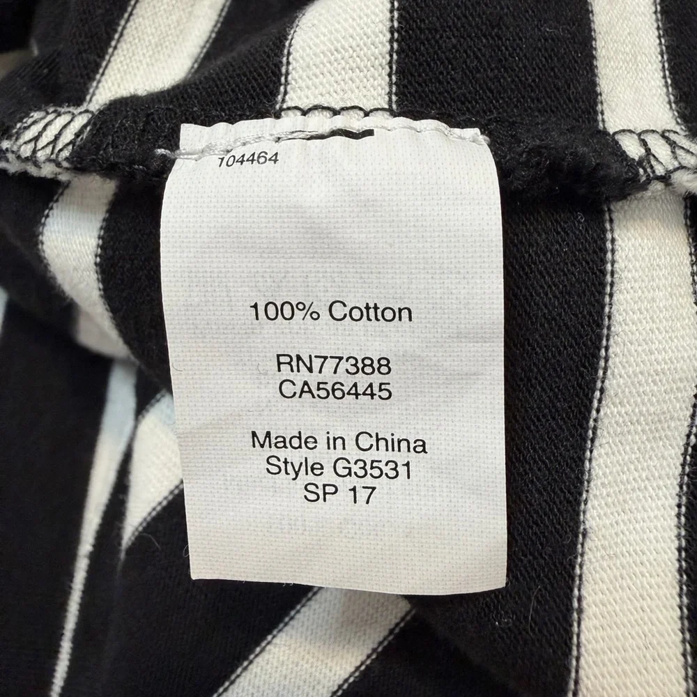 J. Crew Cotton Striped Ruffled Bell-Sleeve Shift T-shirt Dress. Size Small.